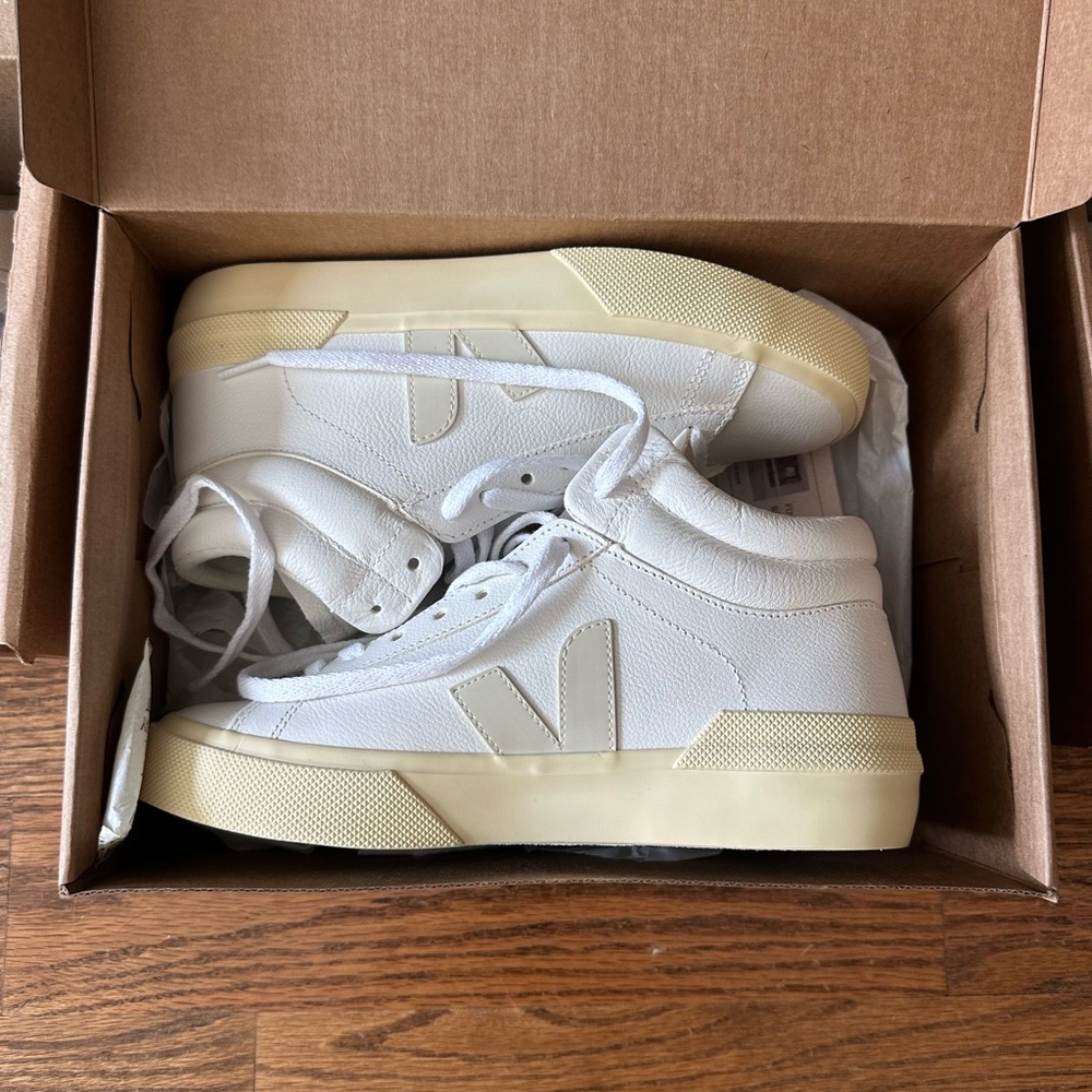 Veja White High-Top Sneakers